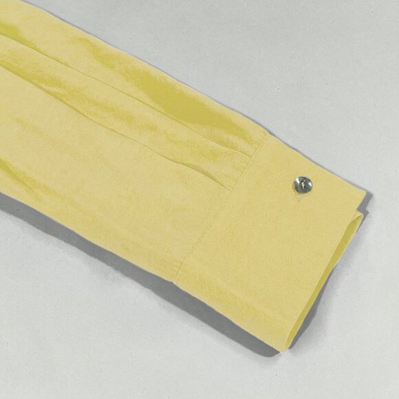 Yellow Casual Women's Drop Shoulder Long Sleeve Button Shirt & A-Line Skirt Set - Picture 5 of 7